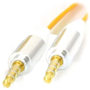 Astrotek Stereo 3.5mm Flat Cable Male to Male 1m Yellow