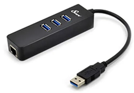 3 Port USB 3.0 Hub with Gigabit Ethernet Adapter