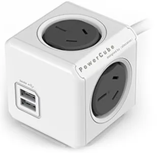 Allocacoc PowerCube with USB 1.5m Grey