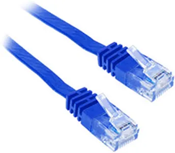 Cat6 RJ45M Flat Network Cable 1m Blue