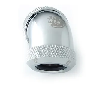 Bitspower 60 Degree Dual Multi Link Adapter Silver Shining