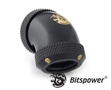 Bitspower 45 Degree Dual Multi Link Adapter Matte Black