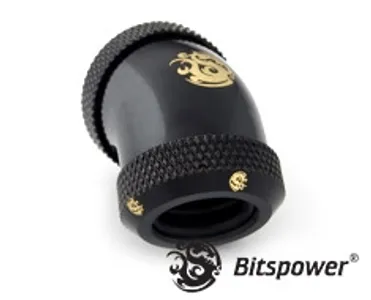 Bitspower 60 Degree Dual Multi Link Adapter Matte Black