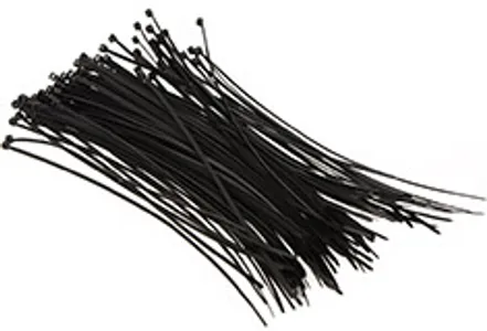200mm Black Cable Ties 100 Pack