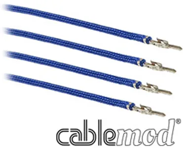 CableMod ModFlex Sleeved Wire 8in Blue 4 Pack