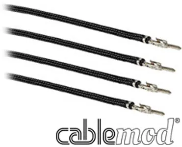 CableMod ModFlex Sleeved Wire 8in Black 4 Pack