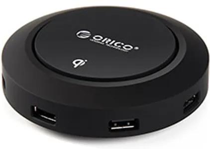 Orico 5 Port USB Charger with QI Wireless Charging Black