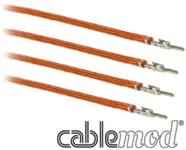 Cablemod ModFlex Sleeved Wire 8in Orange 4 Pack
