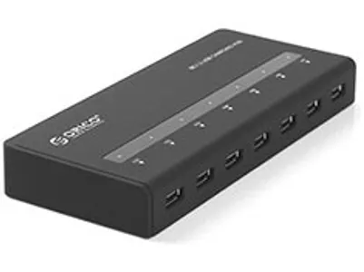 Orico 7 Port USB 3.0 BC1.2 Charging Hub with Power Adapter Black