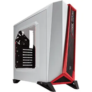 Corsair SPEC-ALPHA Mid Tower Gaming Case White Red