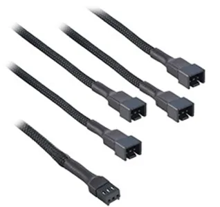CableMod 3-Pin Fan to 4x 3-Pin Fan Adapter Black 60cm