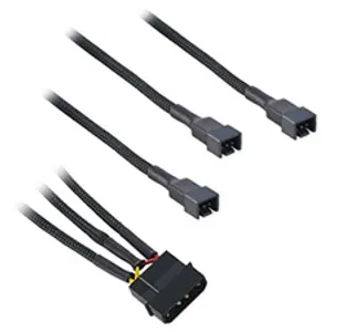 CableMod Molex to 3-Pin 5V/7V/12V Adapter Black 30cm