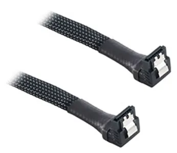 CableMod Dual Right Angle SATA 3 Cable Black 45cm
