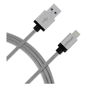 mbeat Lightning Cable with Silver Nylon Braided 2m