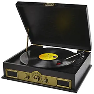 mbeat Vintage USB Turntable with Bluetooth Speaker and Radio