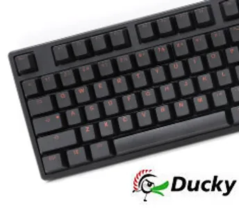 Ducky One Orange Typeface Mechanical Keyboard Cherry White