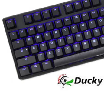 Ducky One TKL Blue LED Mechanical Keyboard Cherry Green