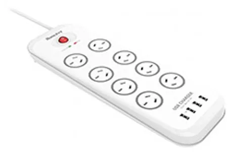 Huntkey 8 Outlet Surge Protected Powerboard with 4x USB Ports
