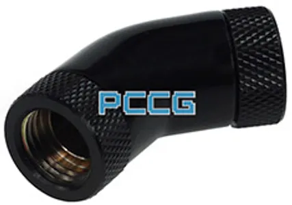 Alphacool Angled Adapter 45 Degree G1/4 2x Inner Thread Black