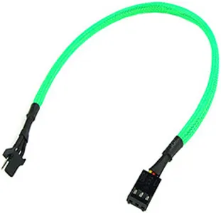 Phobya 3Pin Extension 30cm UV Green