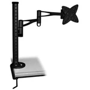 Brateck LCD Monitor Desk Stand w/Arm & Desk Clamp Black