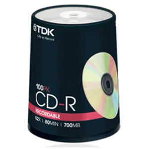 TDK CD-R 52x Gold - Spindle of 100